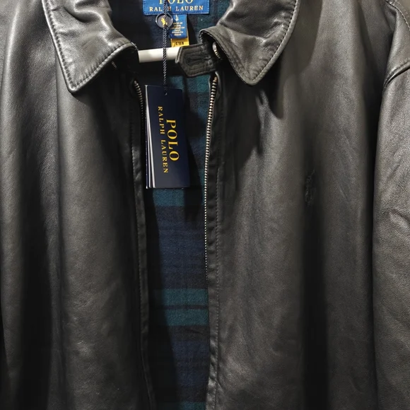 BRAND NEW POLO RALPH LAUREN LEATHER JACKET LARGE RETAILS $698